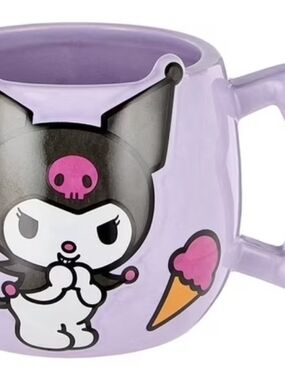 New sanrio hello kitty ceramic mug of kuromi with star handle 420 ml